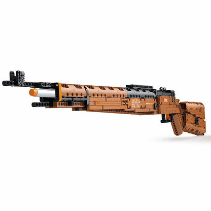 Kar98k brick model with foam dart in the barrel