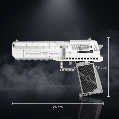 Magnum Eagle brick pistol dimensions: 26 cm long, 17 cm high