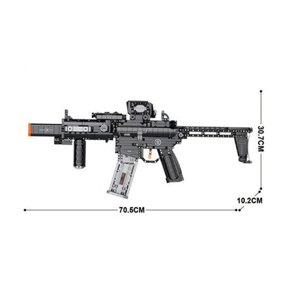 SIG MCX brick kit dimensions: 70.5 cm long, 30.7 cm high, 10.2 cm wide