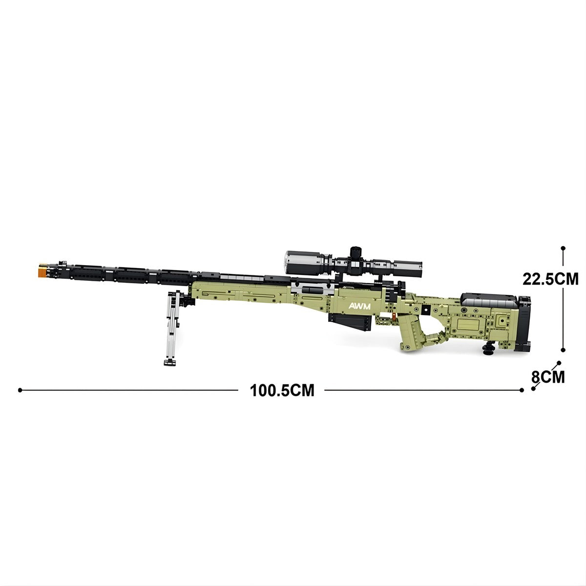 Super Magnum brick kit dimensions: 100.5 cm long, 22.5 cm high, 8 cm wide